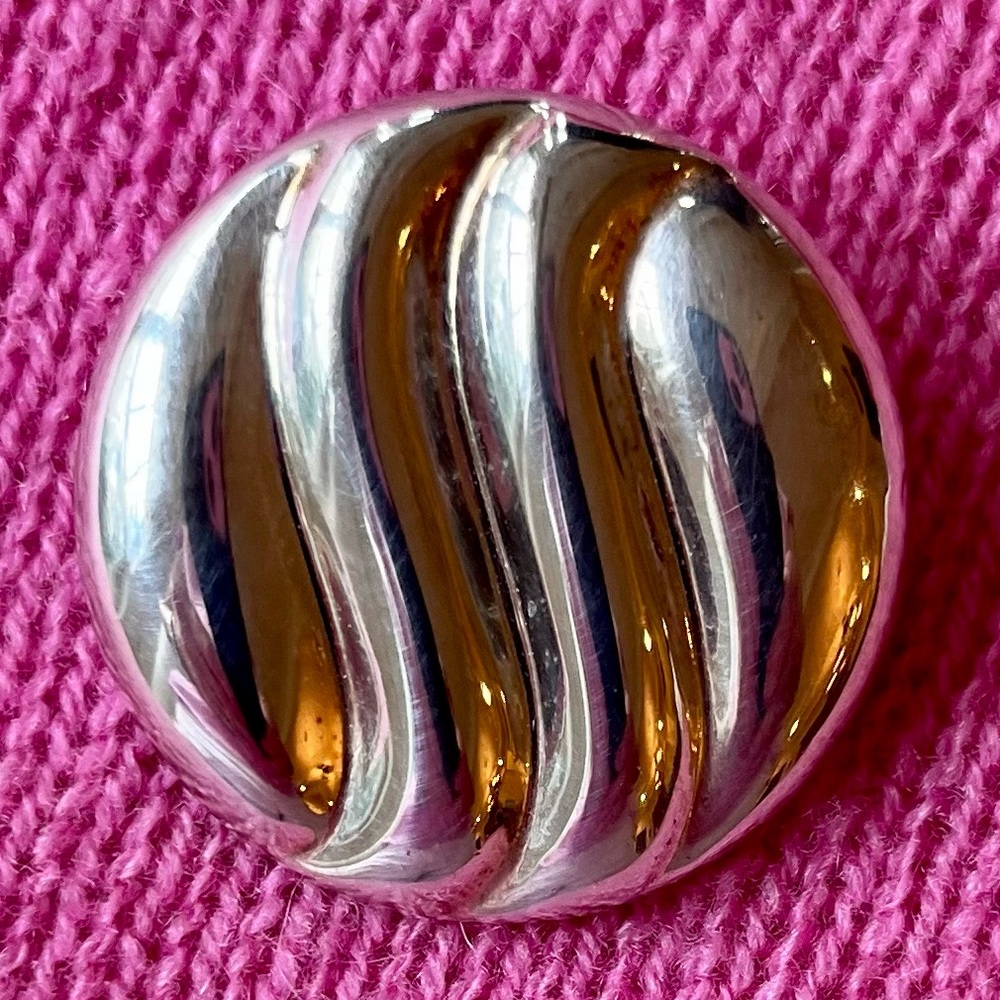 Fortunoff 925 Sterling Silver  Disc  Earrings - Picture 10 of 16